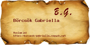 Börcsök Gabriella névjegykártya